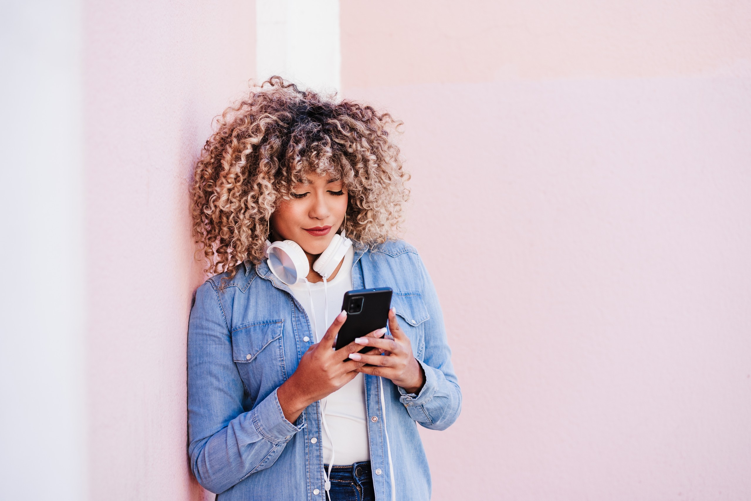 young woman on phone